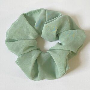 Handmade Dusty Sage Chiffon Scrunchies